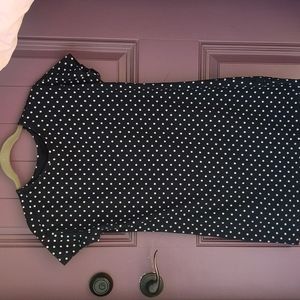 Polka dot T shirt minidress